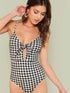 Cut Out Knot Skinny Cami Bodysuit